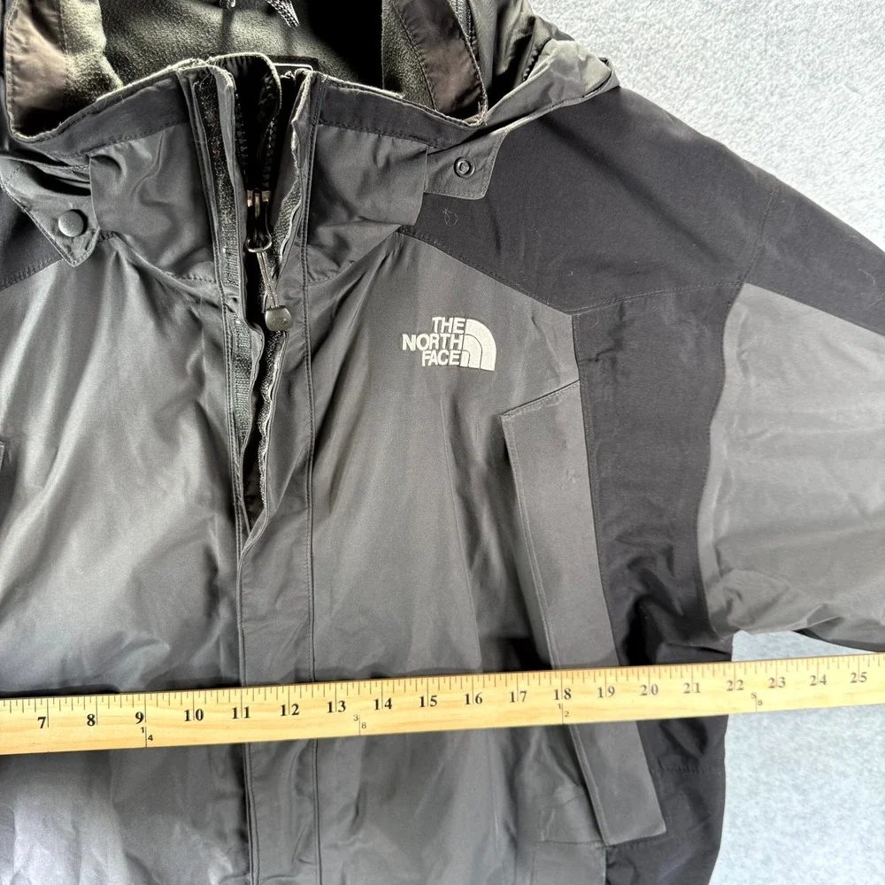 The North Face Gore-Tex Windbreaker Mens‎ Large Gray Black Mountain Parka Hooded